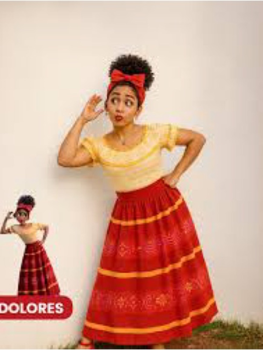 Disney Store Encanto Dolores Madrigal Costume Dress Girls Size 11/12 NWT
